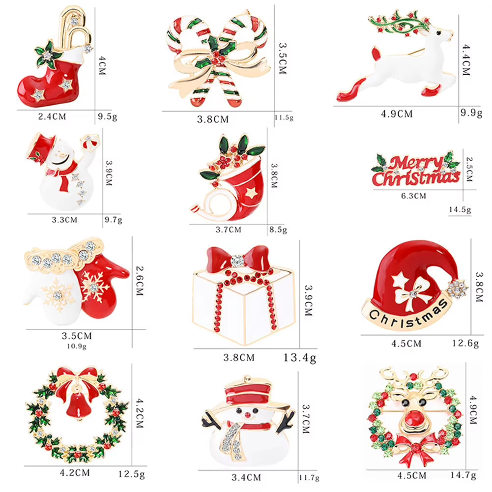 Christmas Brooch Pins Cute Christmas Pins for Kids Christmas Gift Decorations Christmas Brooch Pins Christmas Brooch Set