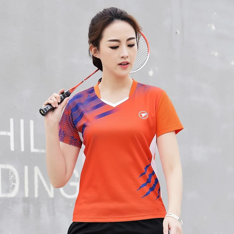 New Badminton Shirts Men/Women , Sport Shirt Tennis Shirts , Table Tennis T-Shirt , Quick Dry Sports Training Soccer T-Shirts