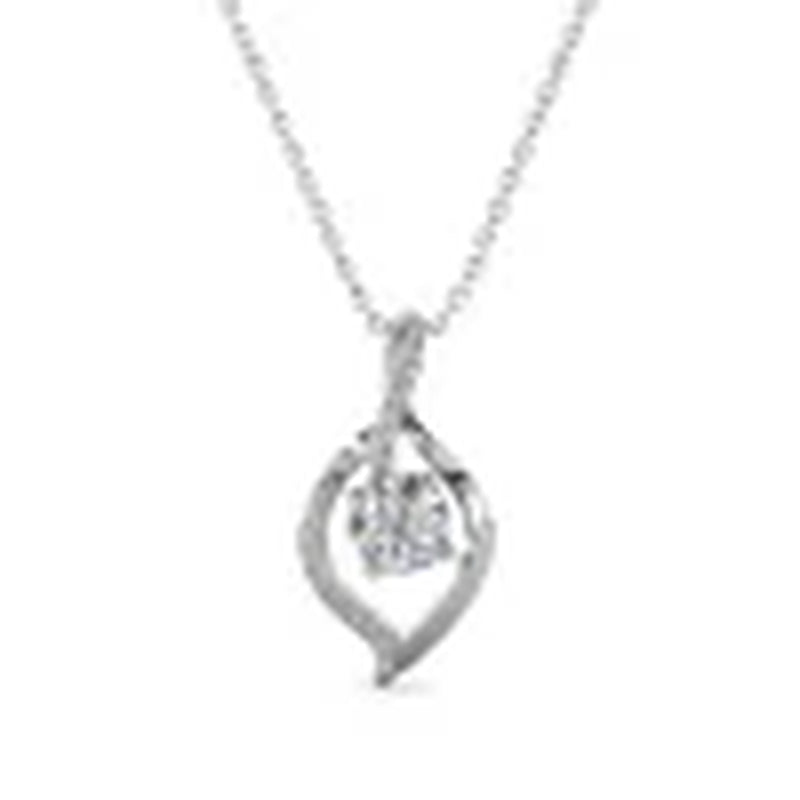 Sabrina 18K White Gold Plated Pendant Necklace with Swarovski Crystals Gift for Women
