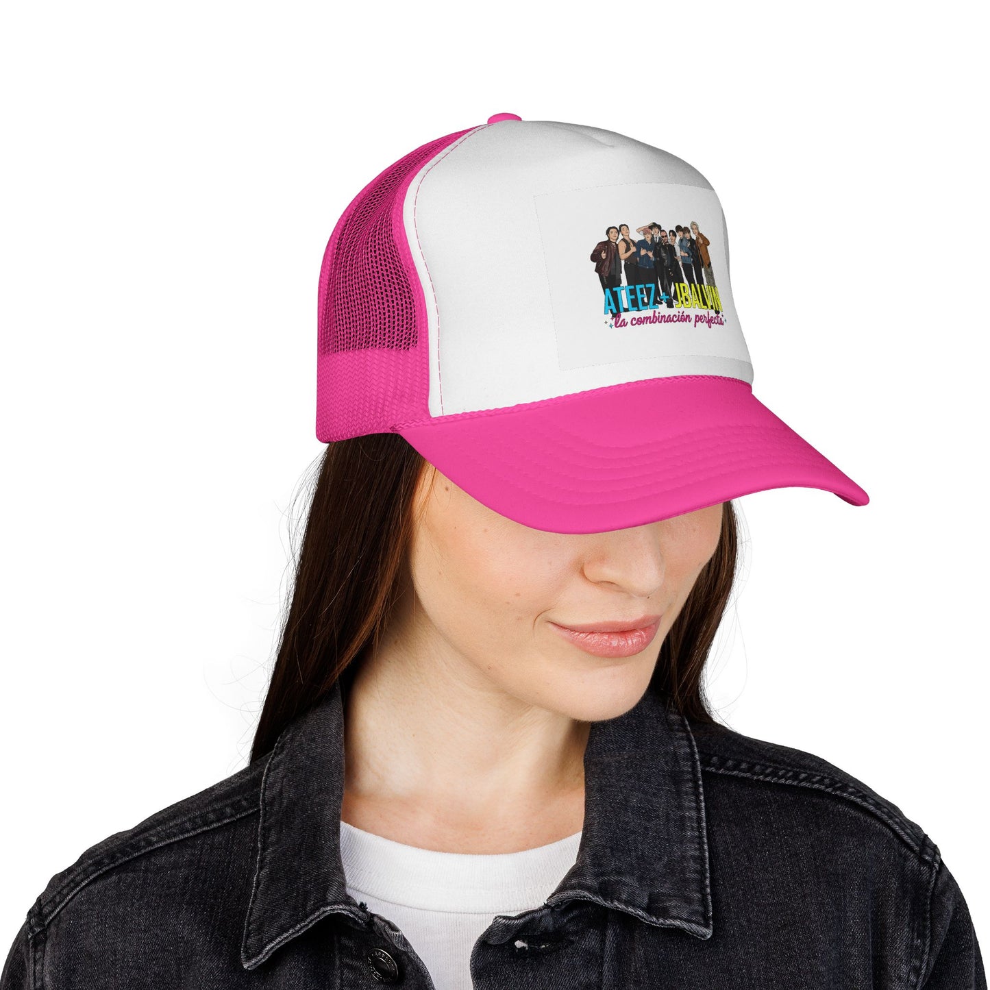 Music Kpop Idol Trucker Cap with Jbalvin and Ateez Design