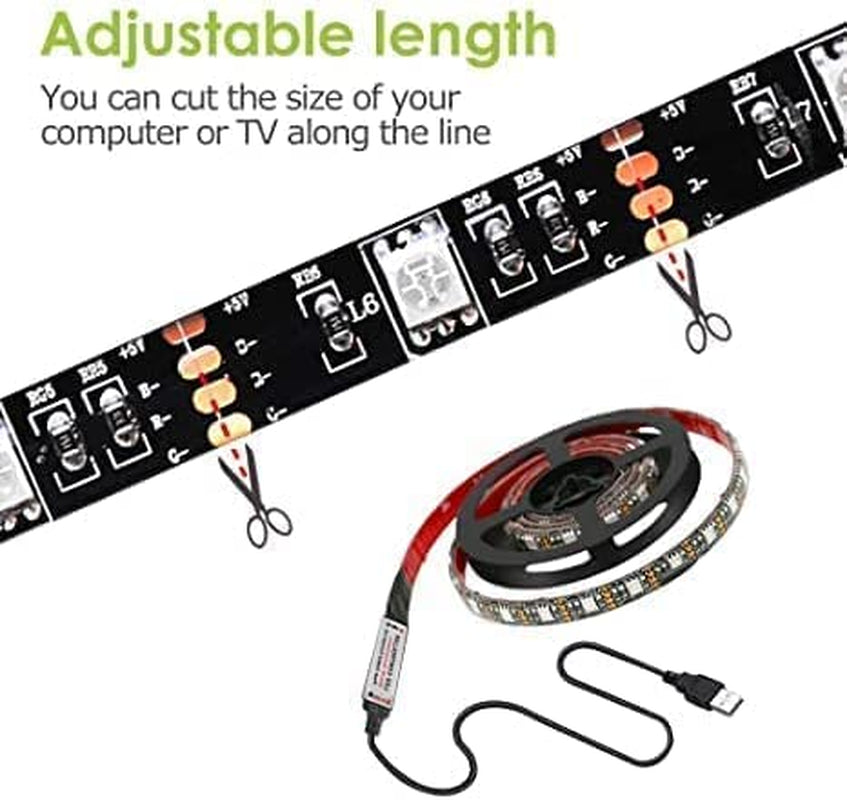 Tira De Luces Led Tira De Luz Led Rgb De 16.4 Pies 5050 Luces De Cinta Led Tira
