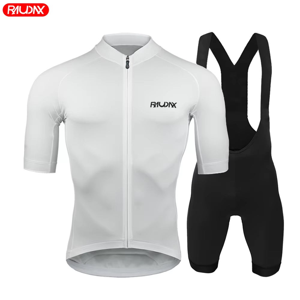 Team 2024 Men Summer Short Sleeve Cycling Jersey Set MTB Maillot Ropa Ciclismo Bicycle Wear Breathable Cycling Clothing
