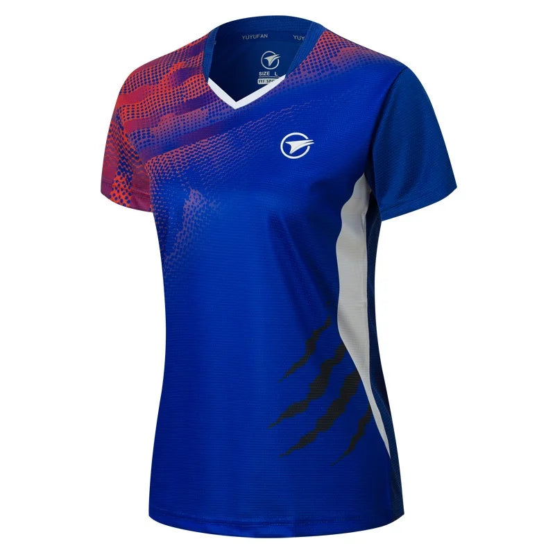 New Badminton Shirts Men/Women , Sport Shirt Tennis Shirts , Table Tennis T-Shirt , Quick Dry Sports Training Soccer T-Shirts