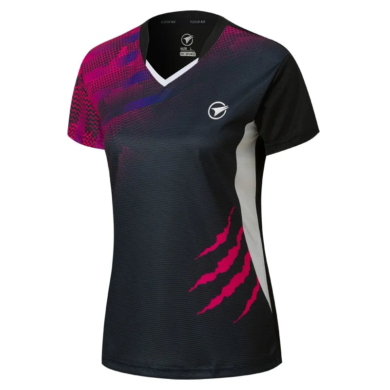New Badminton Shirts Men/Women , Sport Shirt Tennis Shirts , Table Tennis T-Shirt , Quick Dry Sports Training Soccer T-Shirts