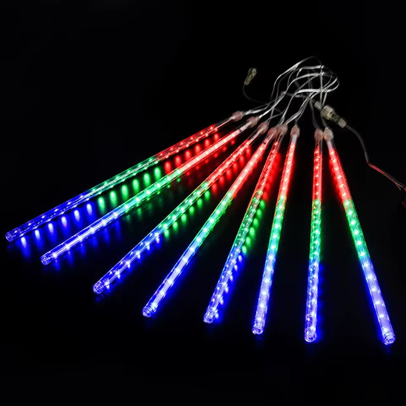 LED Meteor Shower Rain Lights Waterproof Falling Raindrop Fairy String Light for Christmas Holiday Party Patio Decor 30/50CM