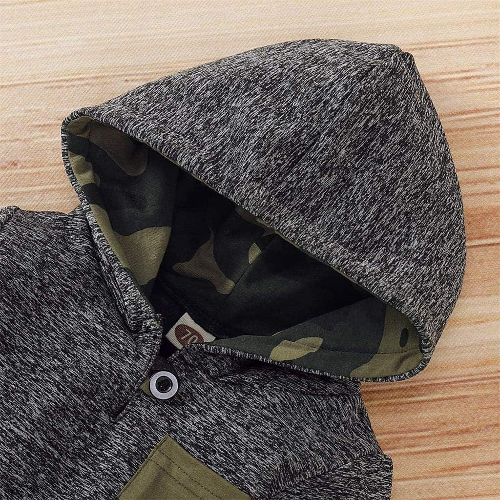 Toddler Baby Boy Fall Winter Clothes Plaid Long Sleeve Hoodie Sweatshirt Pants Set 2Pcs Infant Christmas Outfits 0-3T