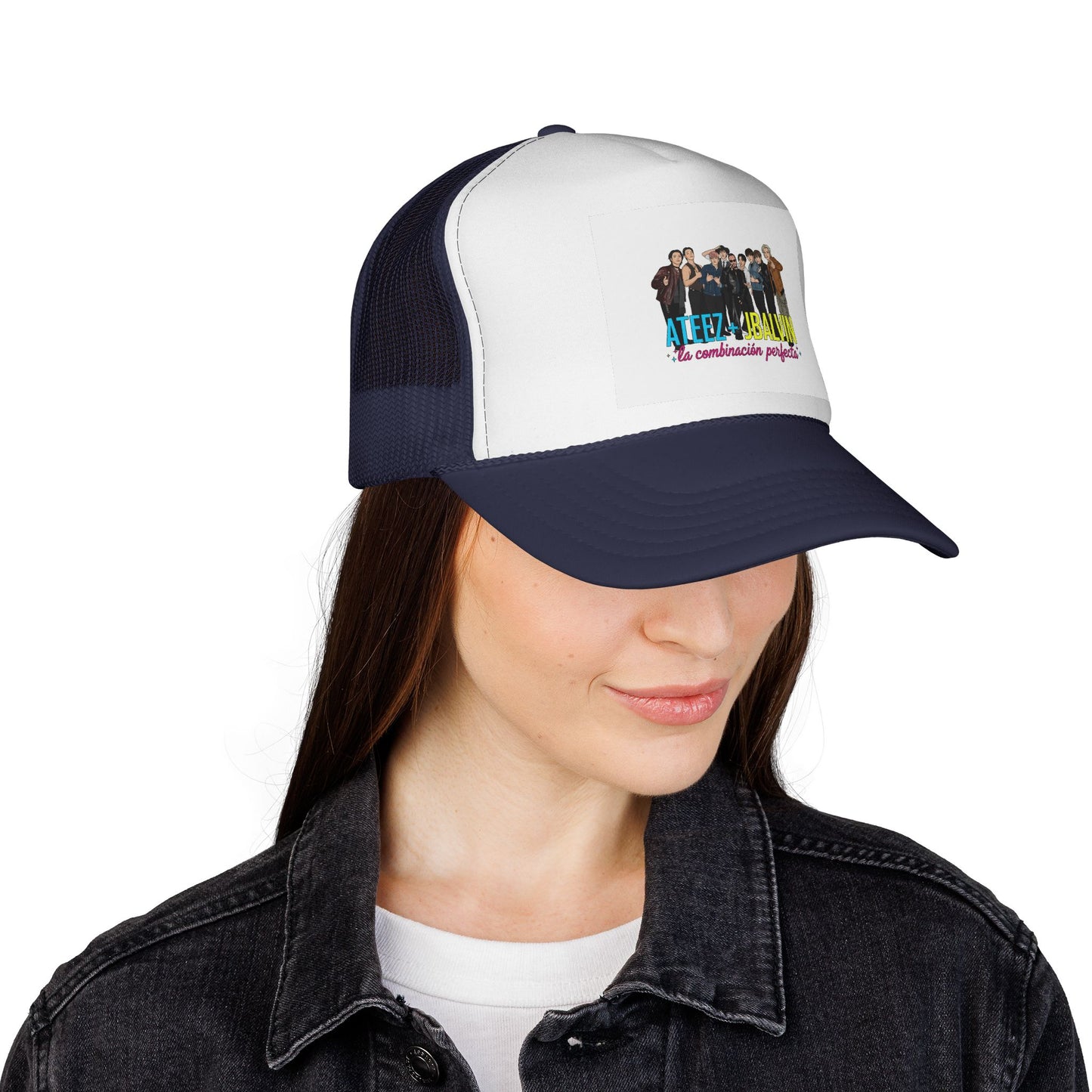 Music Kpop Idol Trucker Cap with Jbalvin and Ateez Design