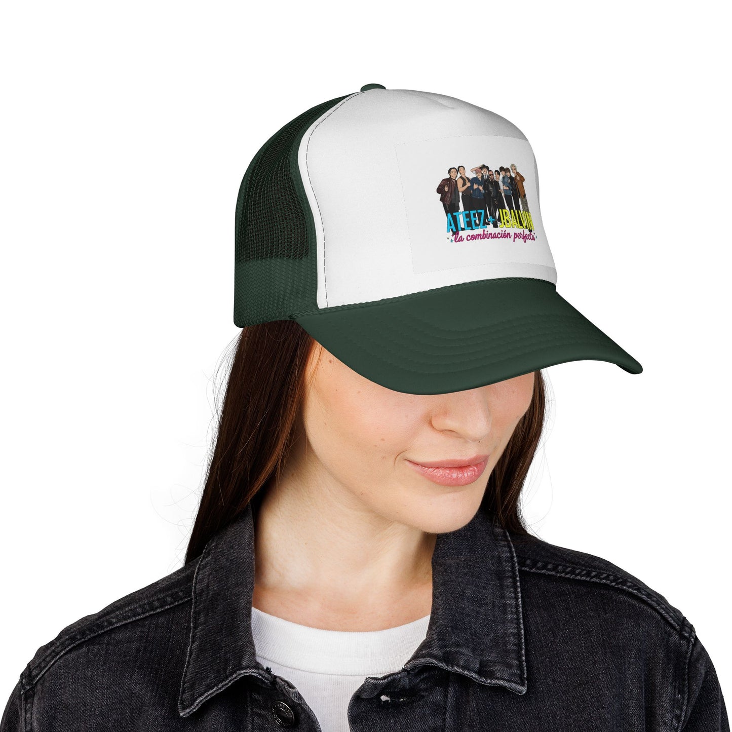 Music Kpop Idol Trucker Cap with Jbalvin and Ateez Design