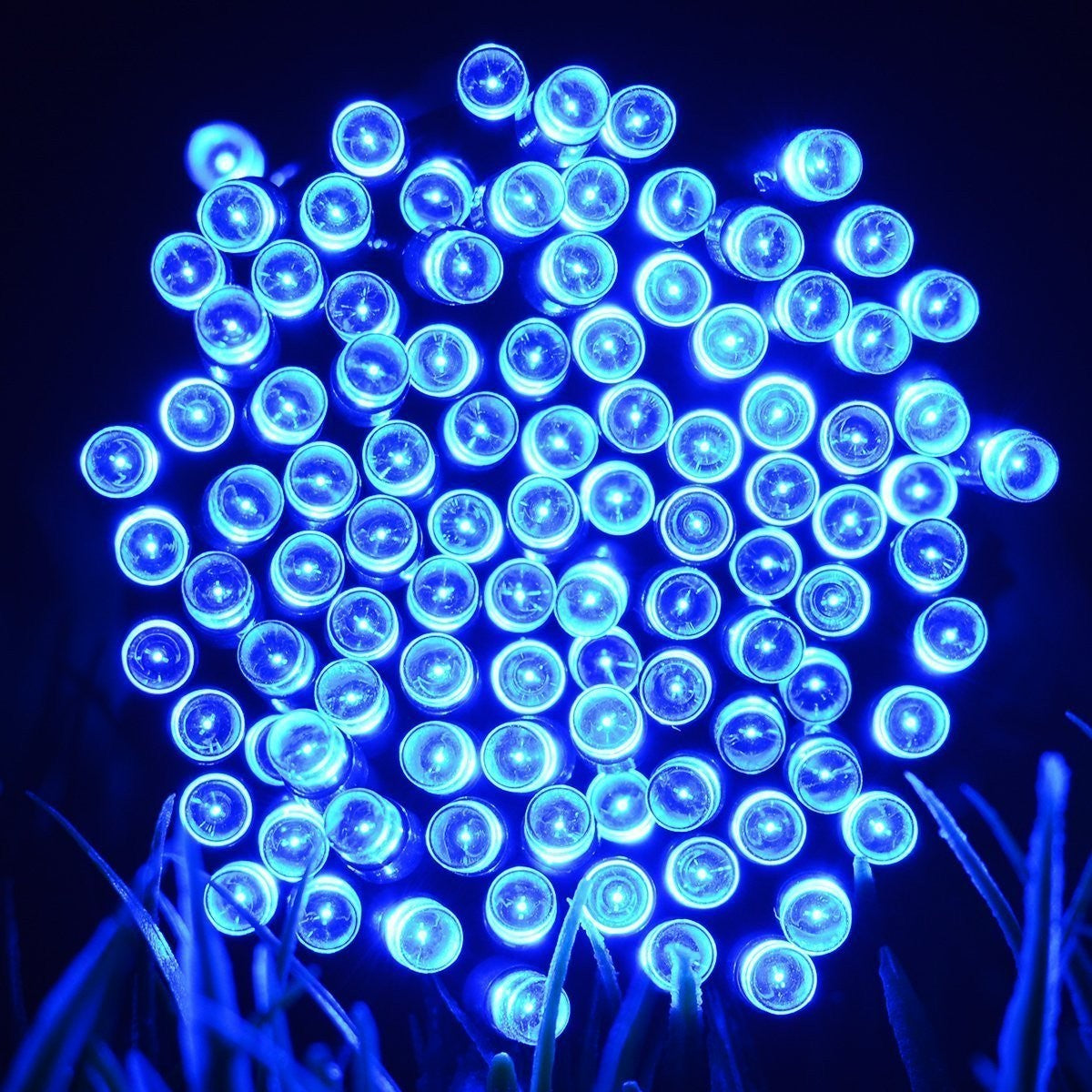 Guirnalda De Luces Solares Navideñas De 50 LED Y 22 Pies Con Energía Solar