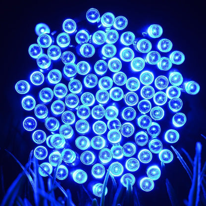 Guirnalda De Luces Solares Navideñas De 50 LED Y 22 Pies Con Energía Solar