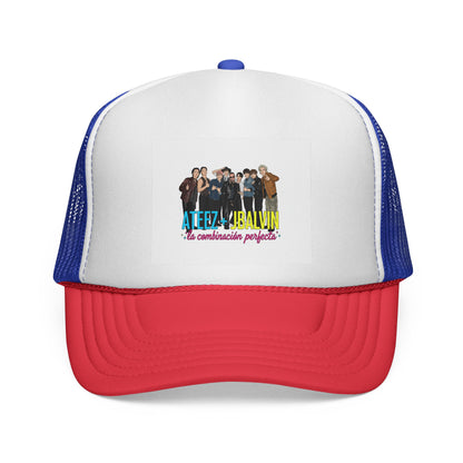 Music Kpop Idol Trucker Cap with Jbalvin and Ateez Design
