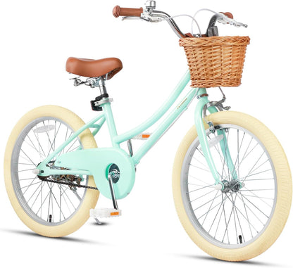 Girls Bike with Basket for 2-12 Years Old Kids, 12 14 16 18 20 Inch Bicycle with Bell Training Wheels, Multiple Colors