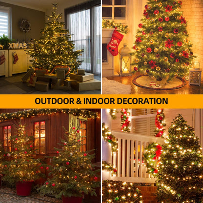 1000 LED 328Ft 8 Modes with Timer Christmas String Lights IP55 Outdoor Waterproof UL Certificated Indoor Fairy Lights Garden Patio Wedding Christma Trees Parties Decoration Warm White