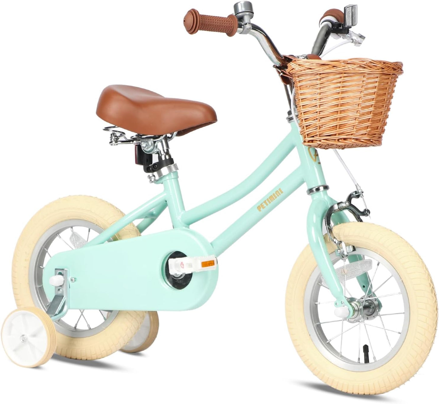 Girls Bike with Basket for 2-12 Years Old Kids, 12 14 16 18 20 Inch Bicycle with Bell Training Wheels, Multiple Colors