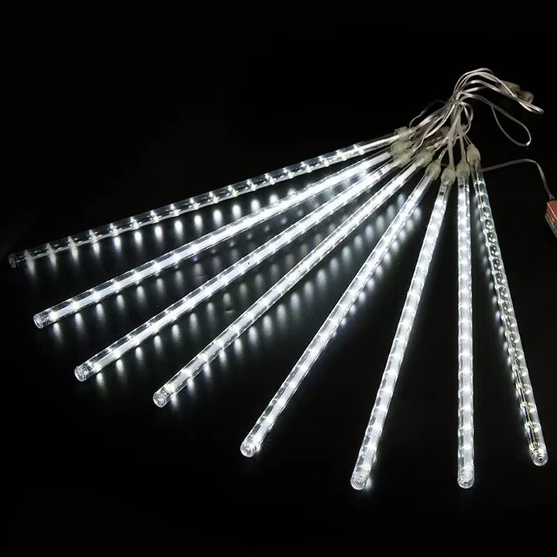 LED Meteor Shower Rain Lights Waterproof Falling Raindrop Fairy String Light for Christmas Holiday Party Patio Decor 30/50CM