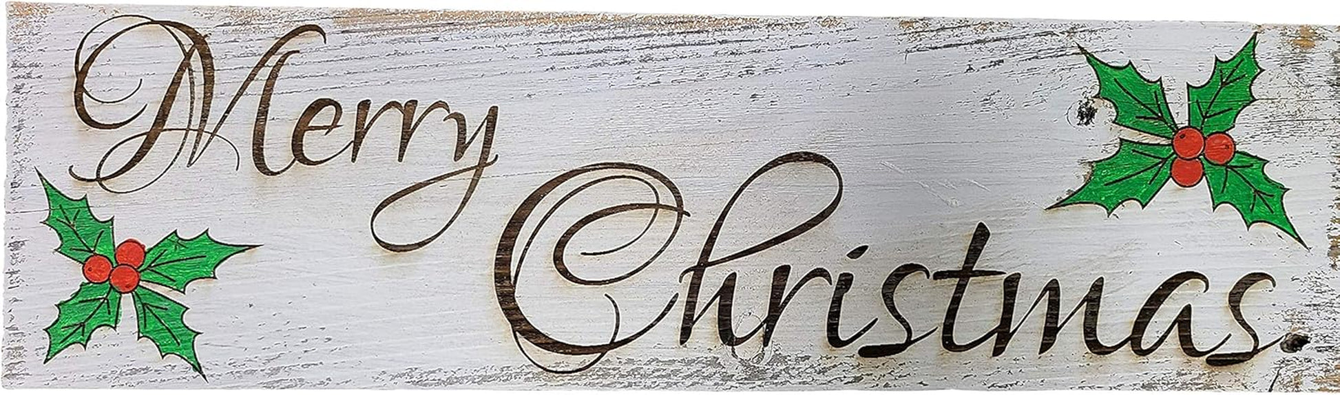 Feliz Navidad - Christmas Engraved Sign on Reclaimed Wood (Weathered, Feliz Navidad)