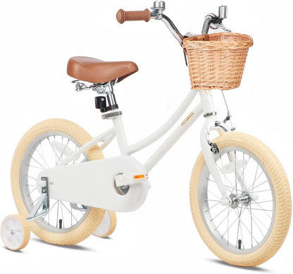 Girls Bike with Basket for 2-12 Years Old Kids, 12 14 16 18 20 Inch Bicycle with Bell Training Wheels, Multiple Colors