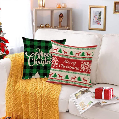 Fundas De Almohada Navideñas Navidenas De 18 X 18 Juego 4 Almohadas Decorativas