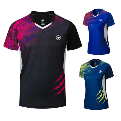 New Badminton Shirts Men/Women , Sport Shirt Tennis Shirts , Table Tennis T-Shirt , Quick Dry Sports Training Soccer T-Shirts