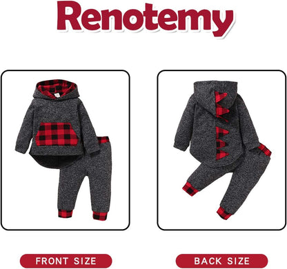 Toddler Infant Baby Boy Clothes Outfit Long Sleeve Dinosaur Hoodie Sweatshirt Fall Winter Clothes for Toddler Boy