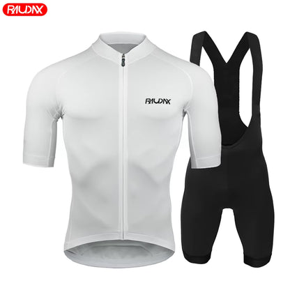 Team 2024 Men Summer Short Sleeve Cycling Jersey Set MTB Maillot Ropa Ciclismo Bicycle Wear Breathable Cycling Clothing