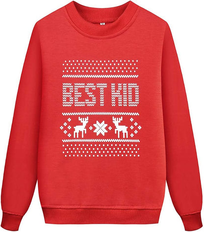 Reindeer Christmas Family Matching Sweatshirts Long Sleeve Christmas Top