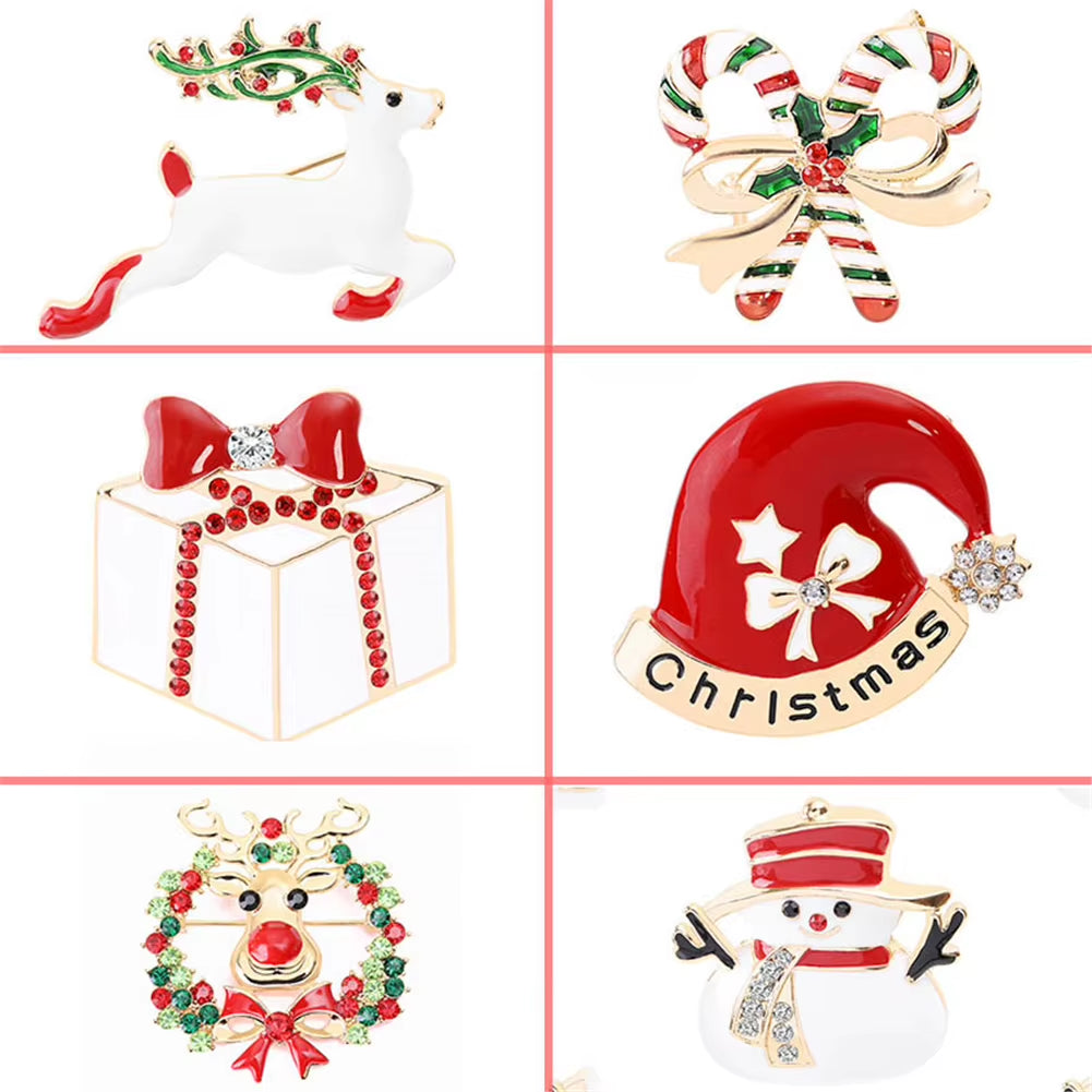 Christmas Brooch Pins Cute Christmas Pins for Kids Christmas Gift Decorations Christmas Brooch Pins Christmas Brooch Set