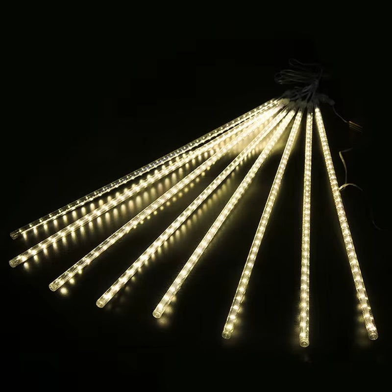 LED Meteor Shower Rain Lights Waterproof Falling Raindrop Fairy String Light for Christmas Holiday Party Patio Decor 30/50CM